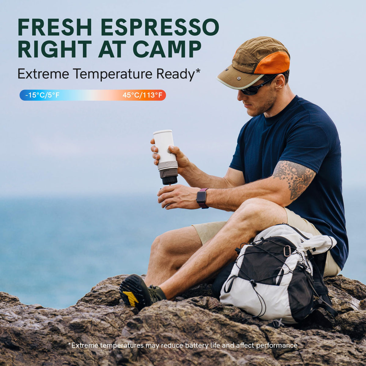 Portable Electric Espresso Machine with Self-Heating H566009