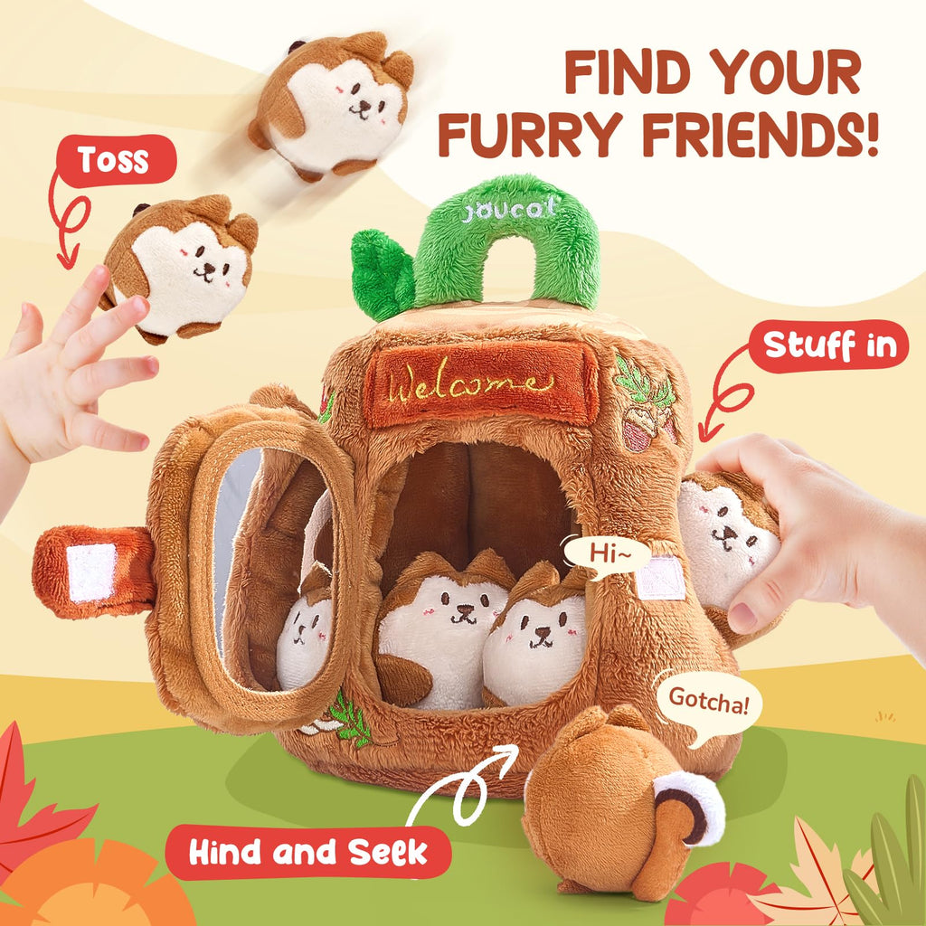 Soft Treehouse 5 Sensory Squirrels Rattle H33777