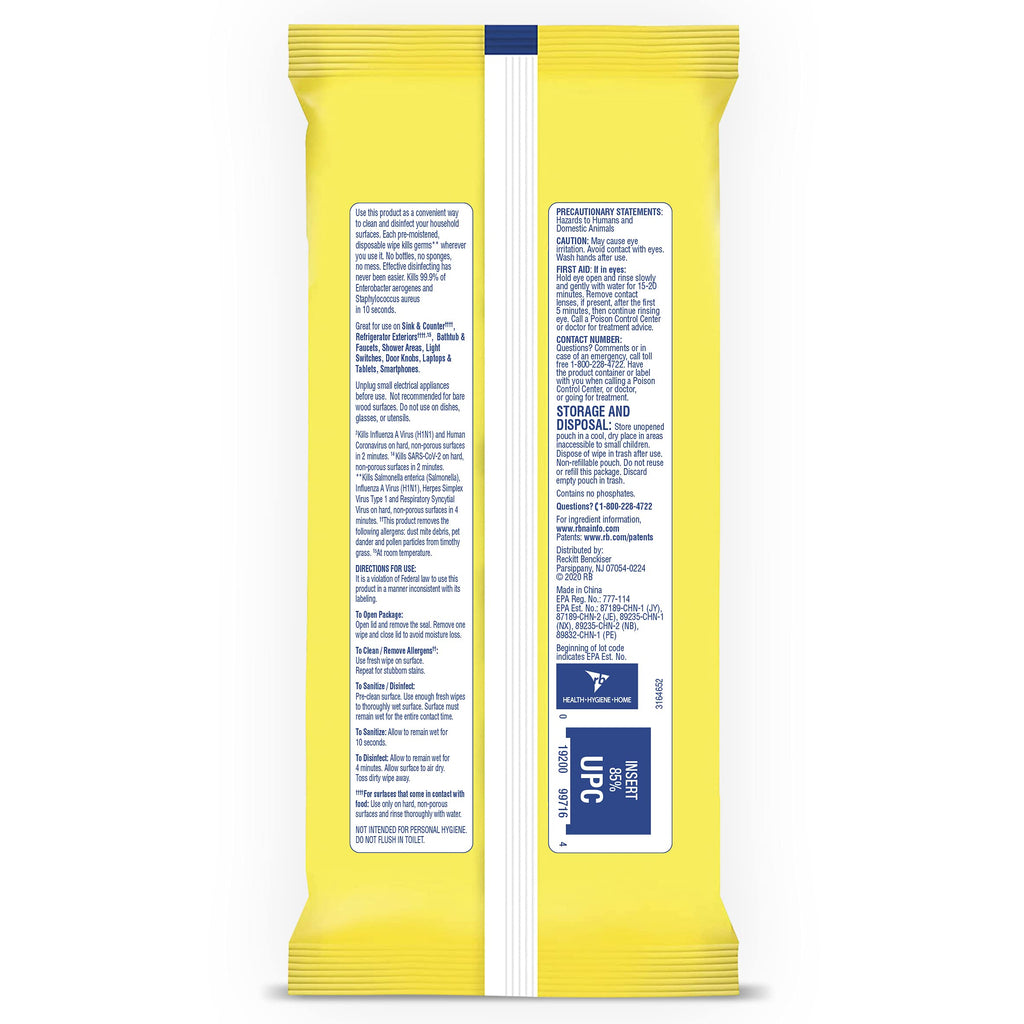 Multi-Surface Antibacterial Cleaning Wipes, Lemon and Lime Blossom, 480 Count E12849
