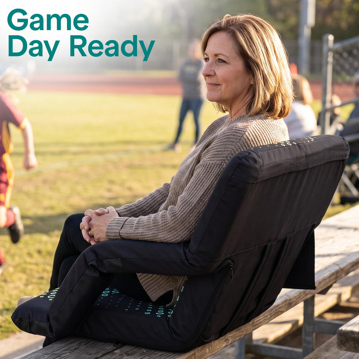 Blue Padded Stadium Seat with Back Support Y335