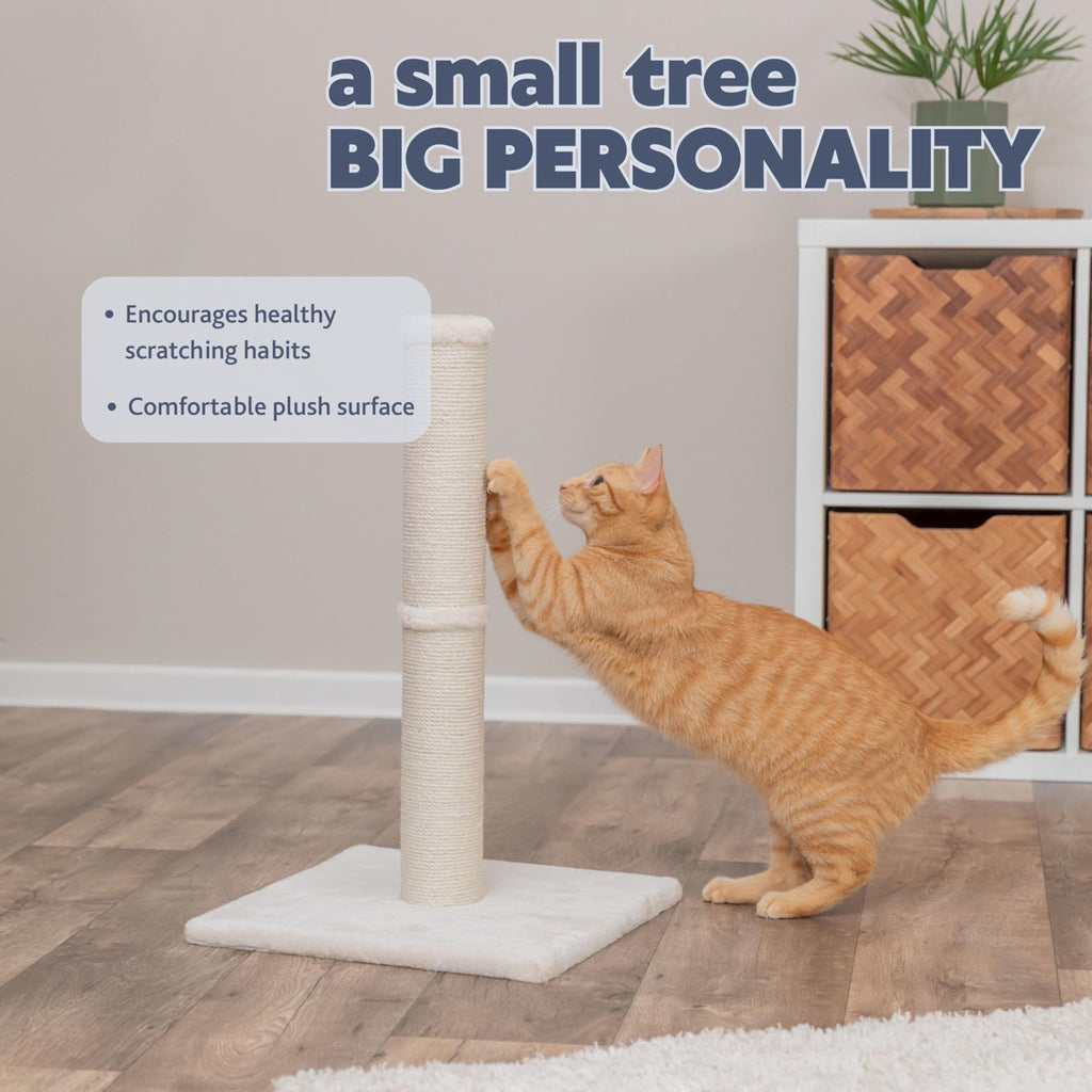 Beige Jute Cat Scratching Post V91332