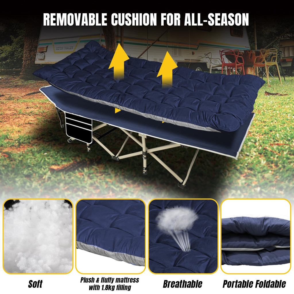 Folding Camping Cot with Removable Mattress and Carry Bag B73184