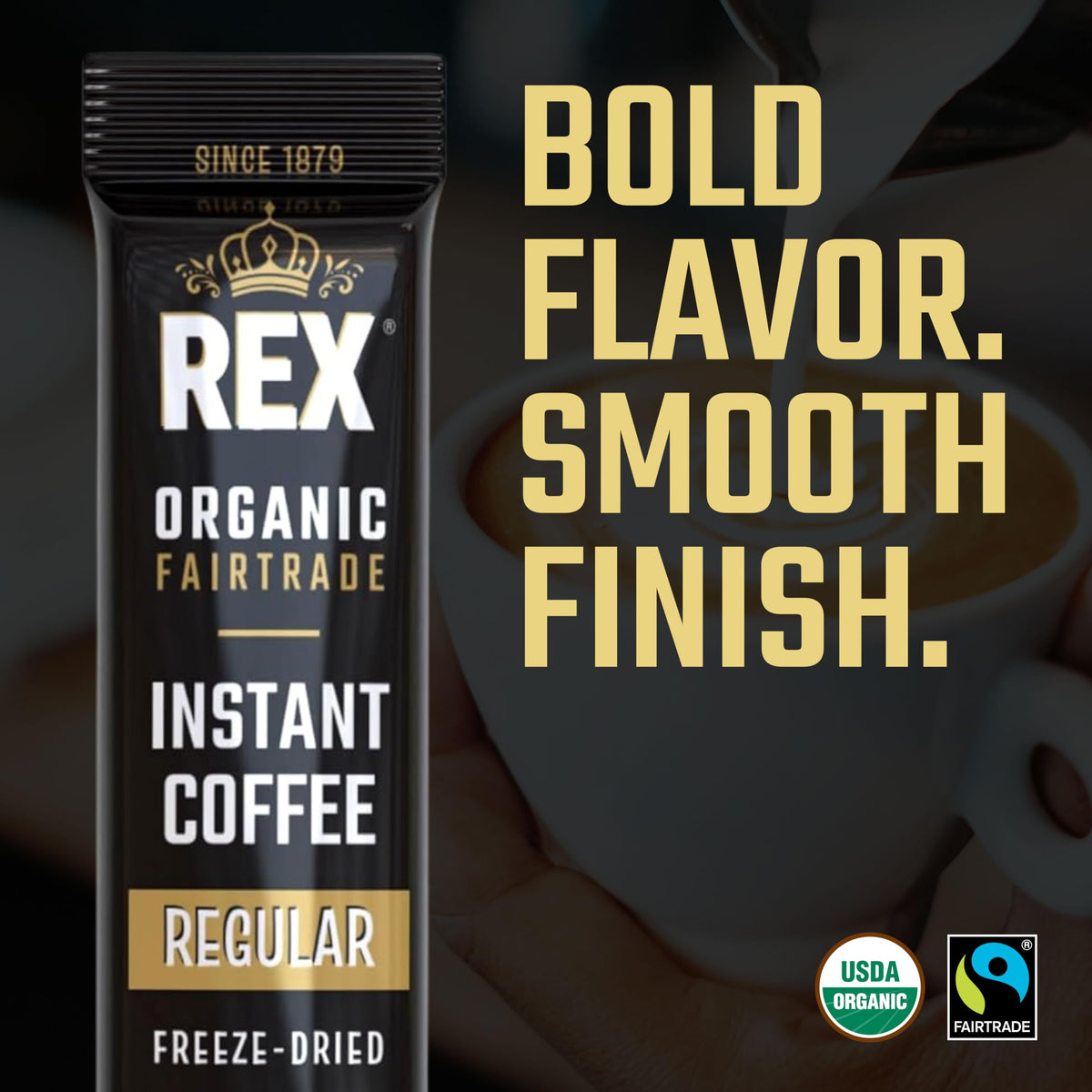 Organic Fairtrade Medium Roast Instant Coffee Sticks 25 Count P782618
