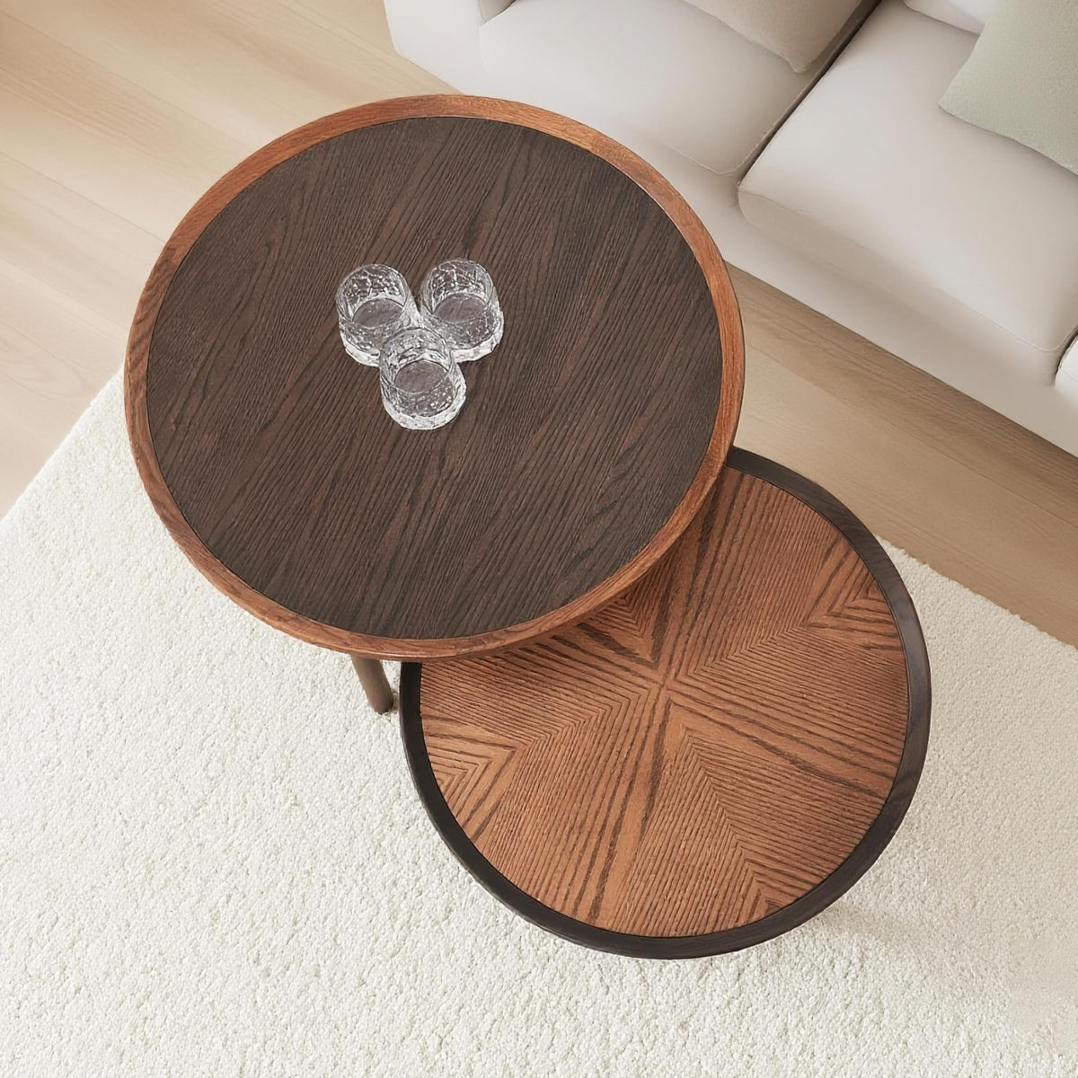24 Round Solid Oak Coffee Table J3427