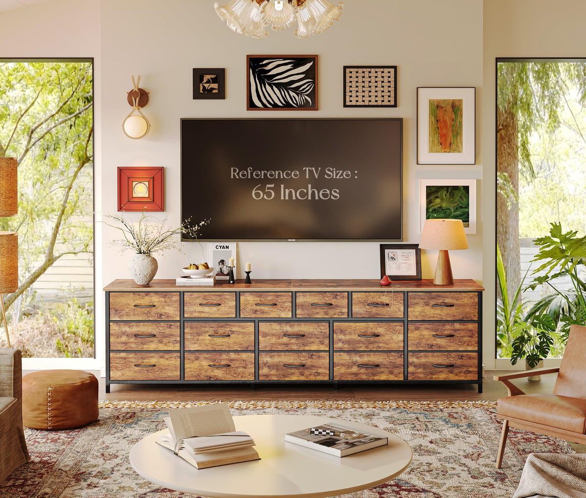 77.6" 16 Drawer Fabric Dresser R412959